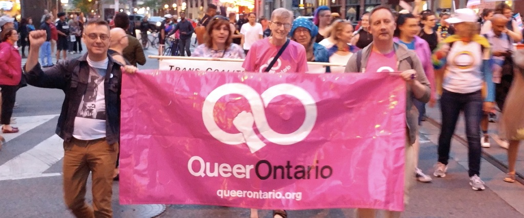 Queers marching in a demonstration